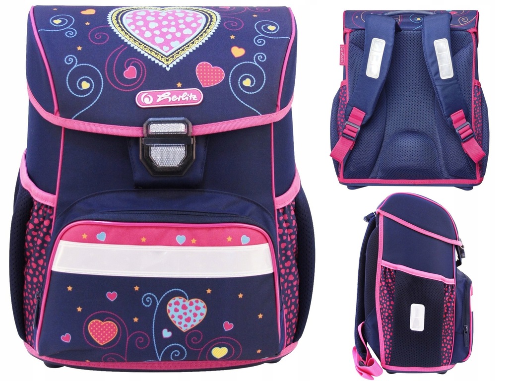 TORNISTER PLECAK SZKOLNY BLUE HEARTS HERLITZ LOOP
