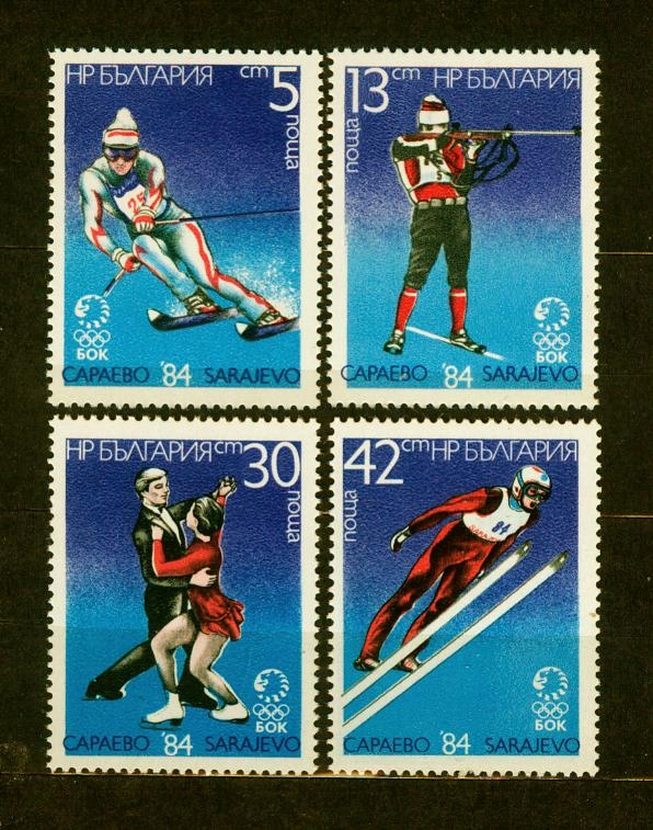 BUŁGARIA** Olimpiada w Sarajewie Mi 3247-50