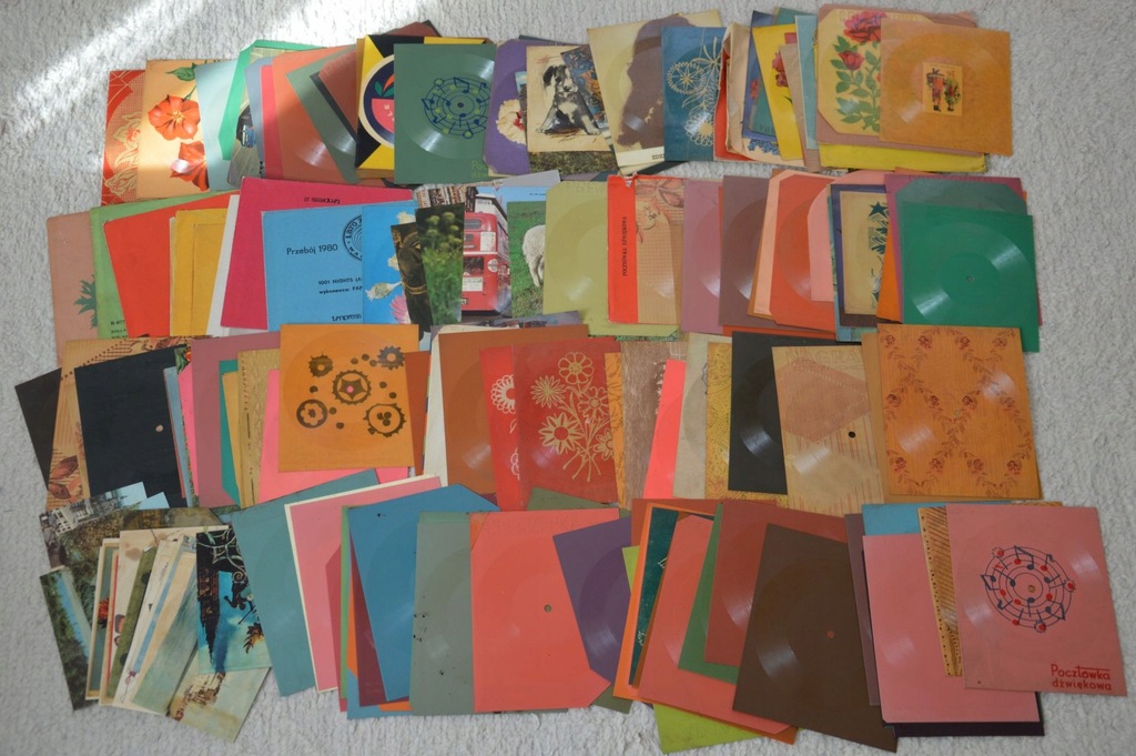 POCZTÓWKI DŹWIĘKOWE LOT 162 Szt. ZOBACZ TANIO!