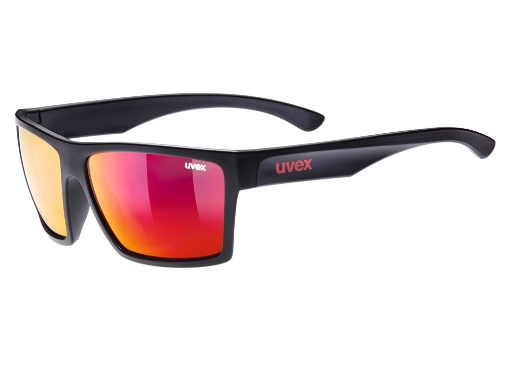 [OKsport] UVEX okulary Lgl 29 Black Mat - Red