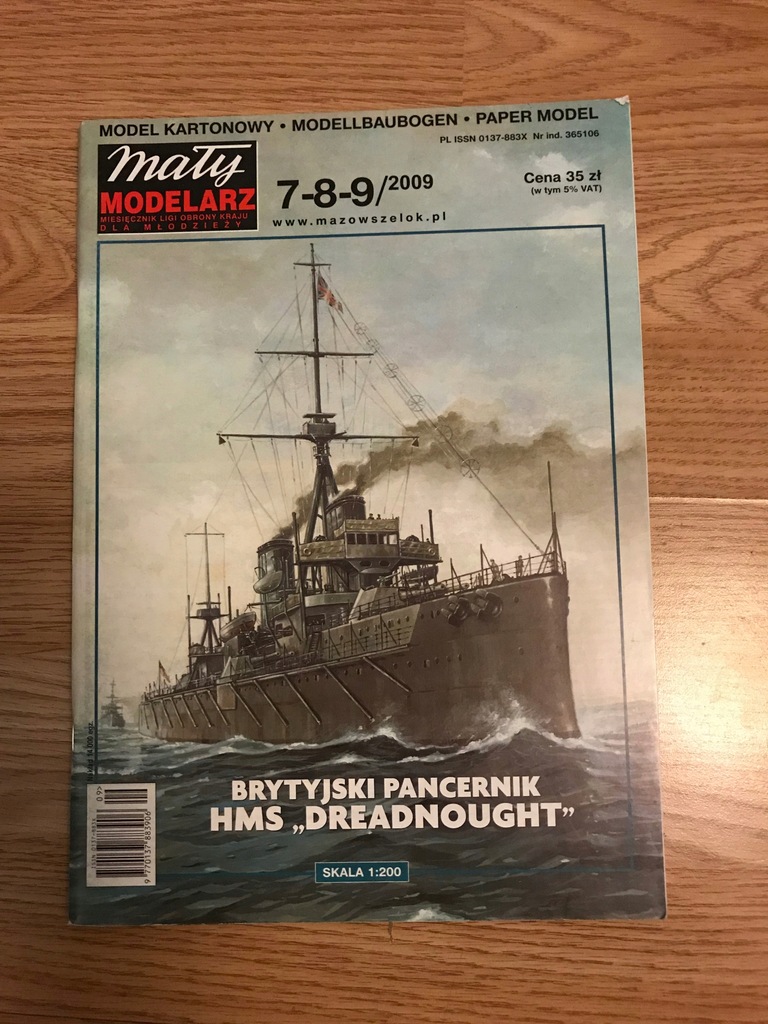 Pancernik Dreadnought Mały Modelarz MM 7-8-9/09