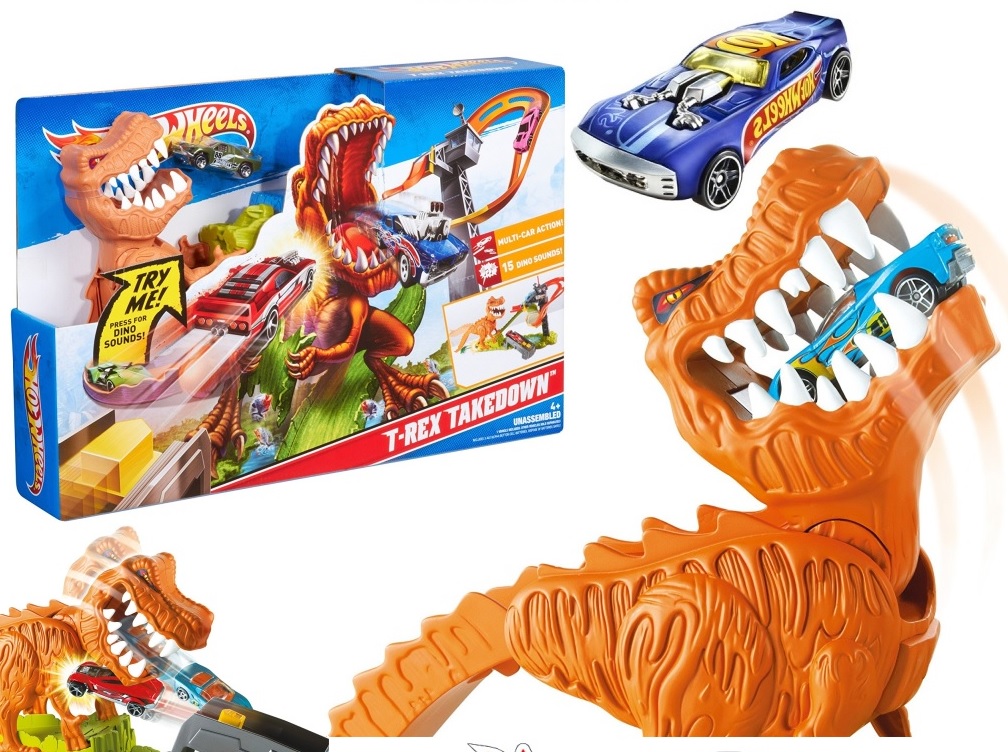 TOR HOT WHEELS T-REX ATAKUJE DINOZAUR MATTEL TV !