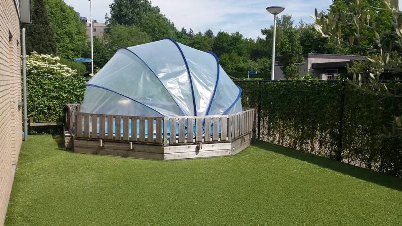 Zadaszenie kopuła wiata sfera na basen ogrodowy