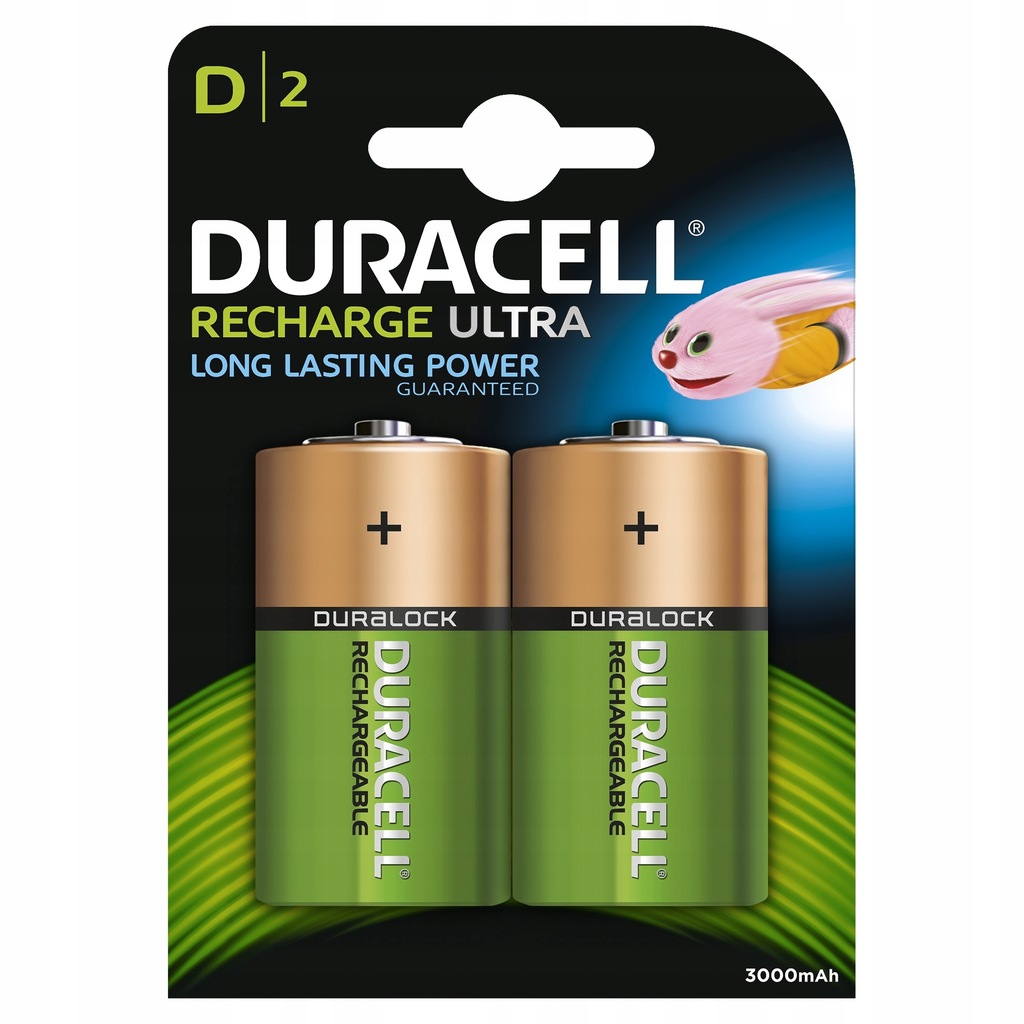 Akumulator D Duracell pojemność 3000 mAh, 2 szt.