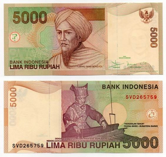 INDONEZJA (2001) 2007 5000 RUPIAH