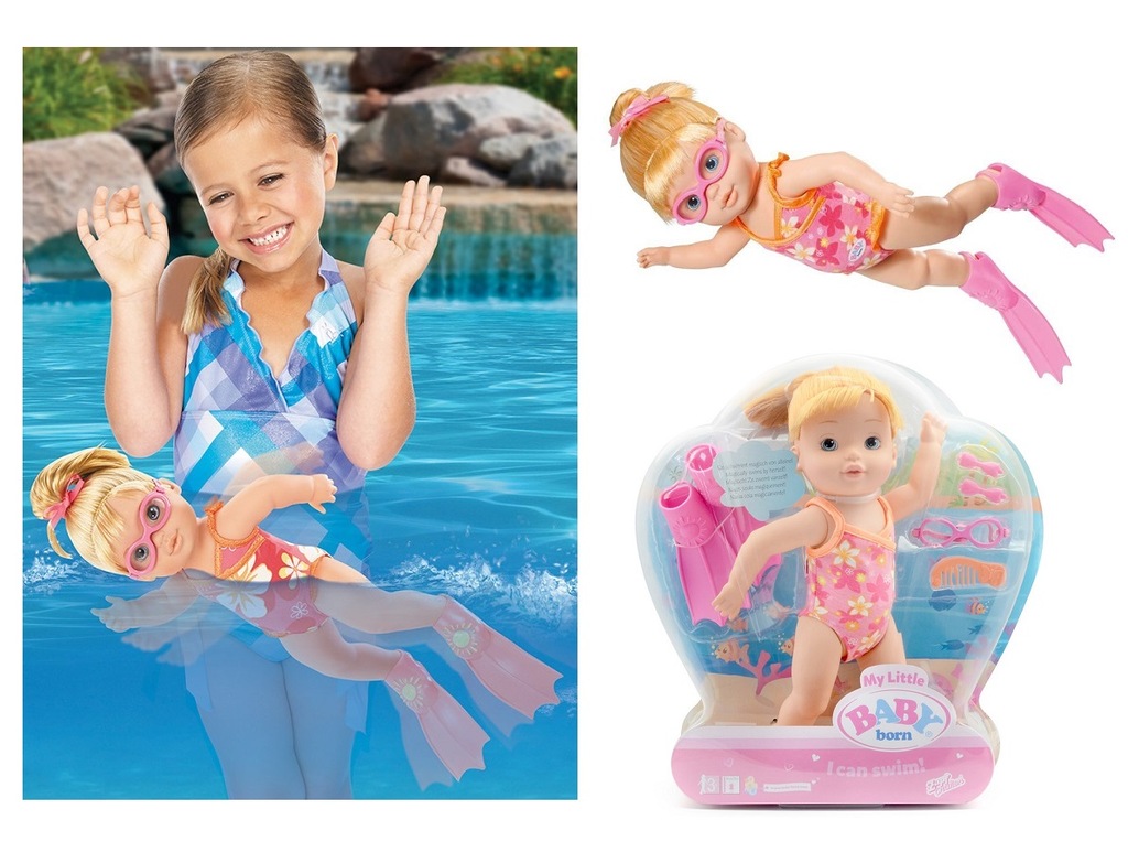 BABY BORN PŁYWAJĄCA W WODZIE LALKA I CAN SWIM 32cm
