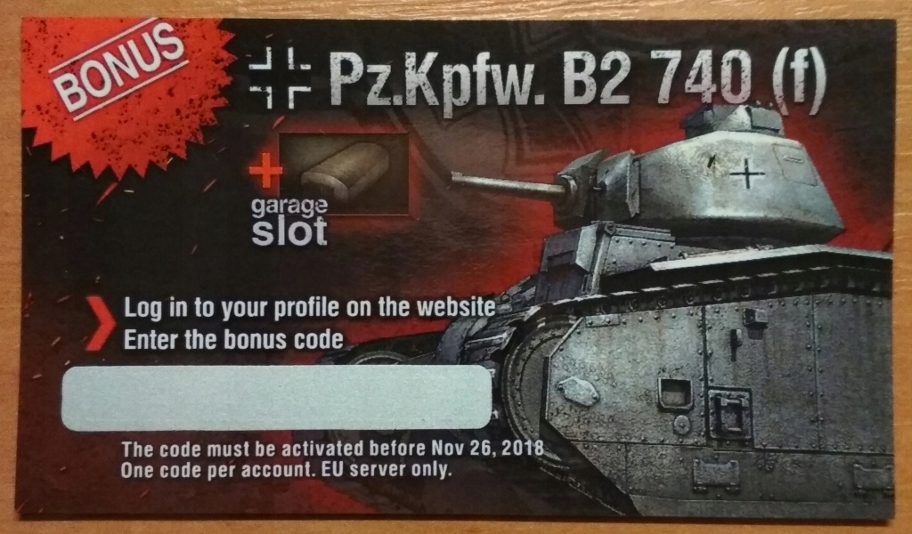 Pz.Kpfw. B2 740 (f) World of tanks WOT czołg KOD