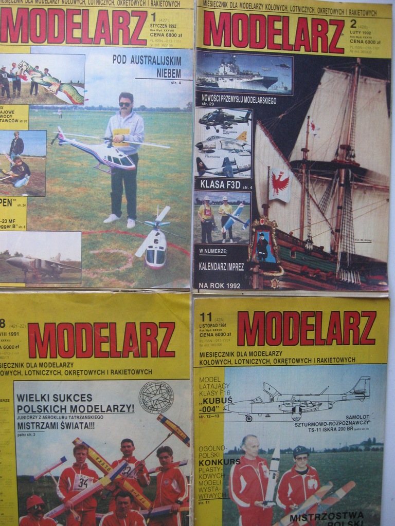 MODELARZ Samoloty Statki inne PLANY 5 num. 1992