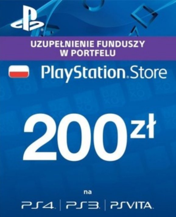 Doładowanie PlayStation Store 200 zł PS4 PS3 PSVit