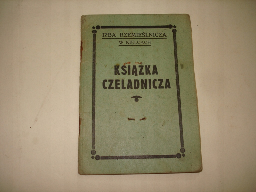 Książka Czeladnicza Piekarz Kielce 1948r.