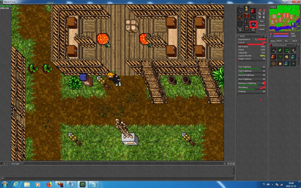 TIBIA MASTERCORES 75 + RP EQ + 50 K CZYTAJ OPIS !