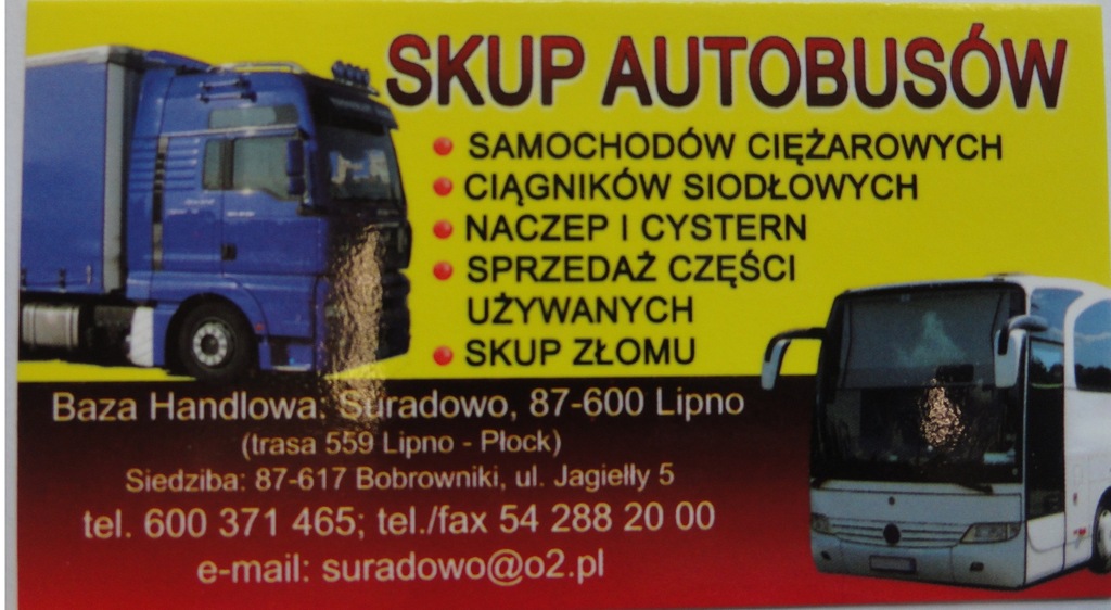 Skup Autobusów , Wszystkie Marki, Najlepsze ceny !