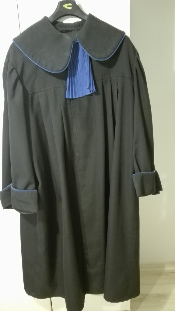 TOGA Radcy Prawnego z niebieskim żabotem na 178 cm