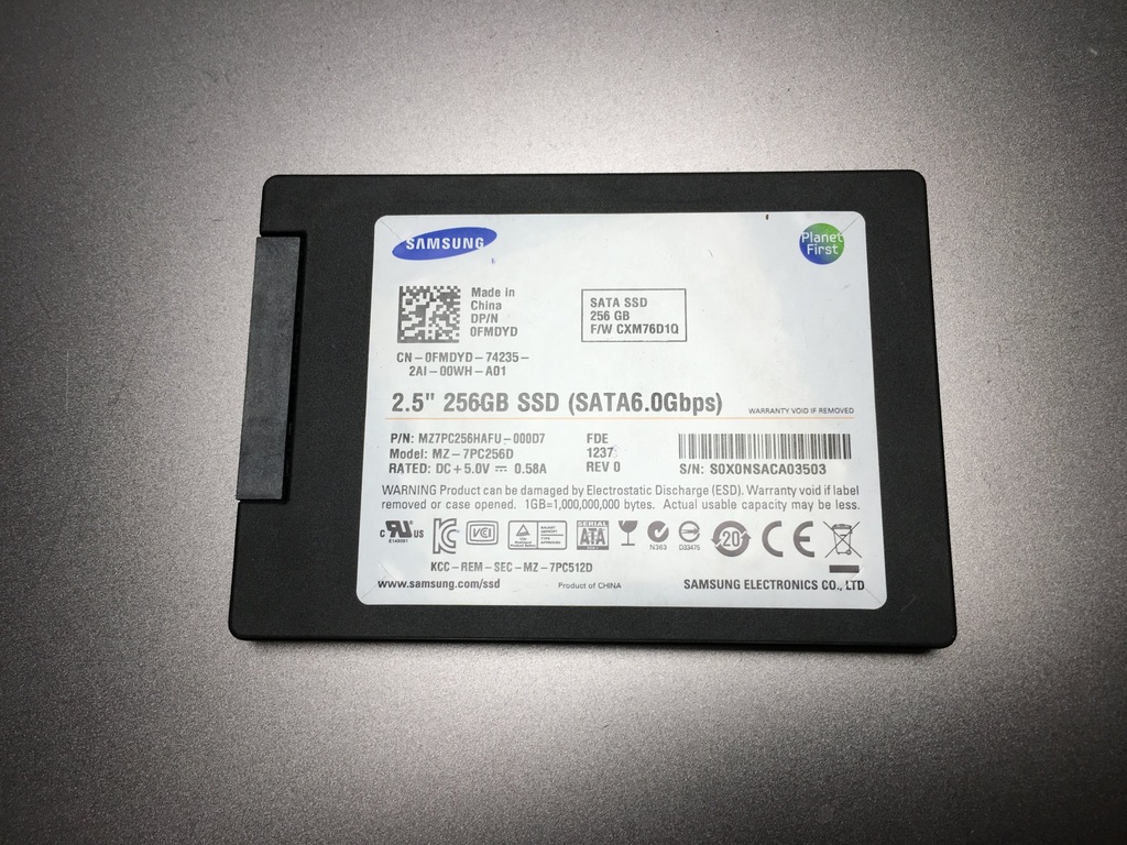 Dysk SSD Samsung PM830 256GB 7mm SATA III