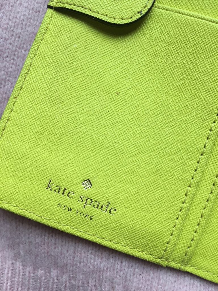 Kate Spade NY portfel cytrynowy sliczny