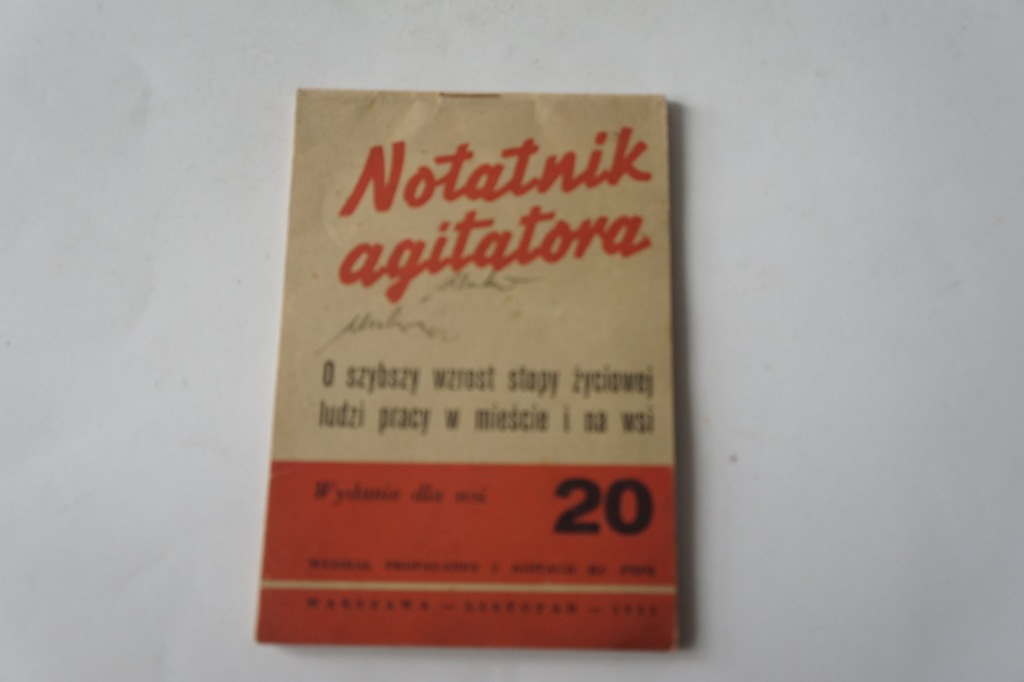 NOTATNIK AGITATORA - 1953 r