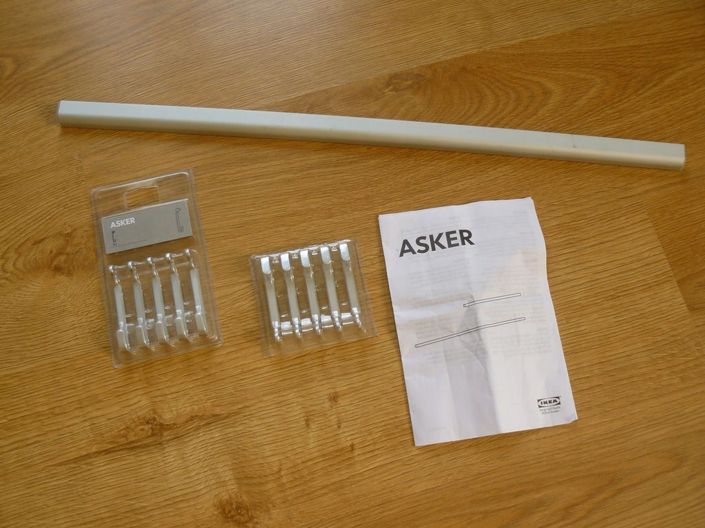IKEA ASKER - wieszaki kuchenne z szyną - NOWE