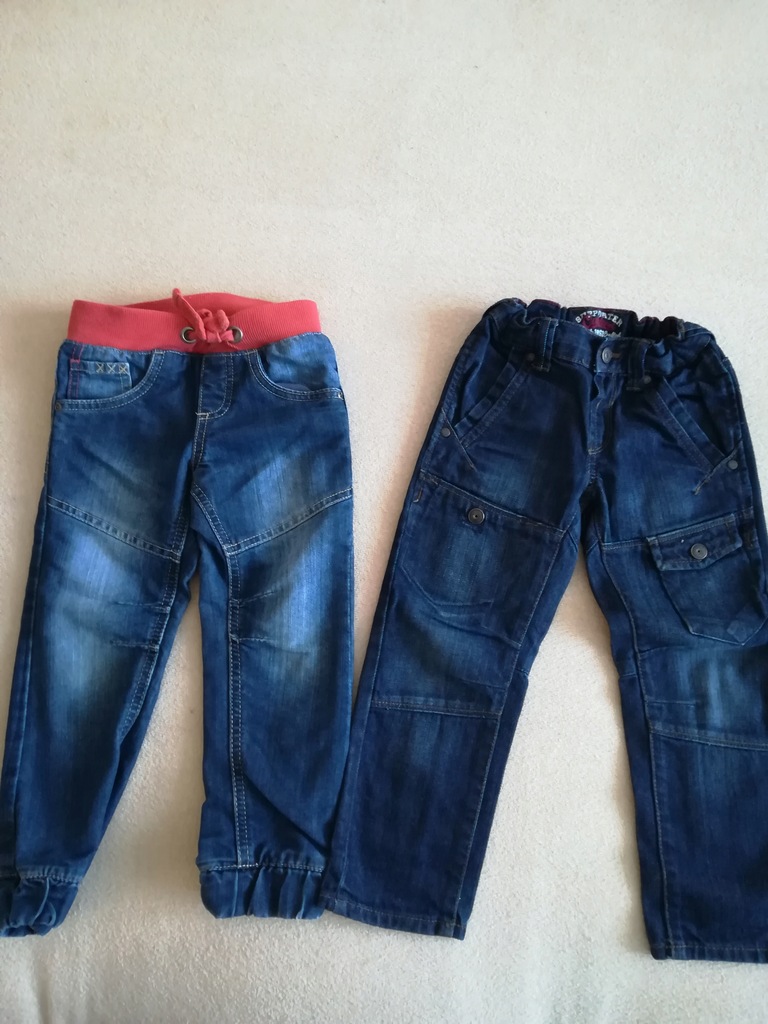 Jeansy spodnie C&amp;A i Lupilu r. 104 zestaw paka