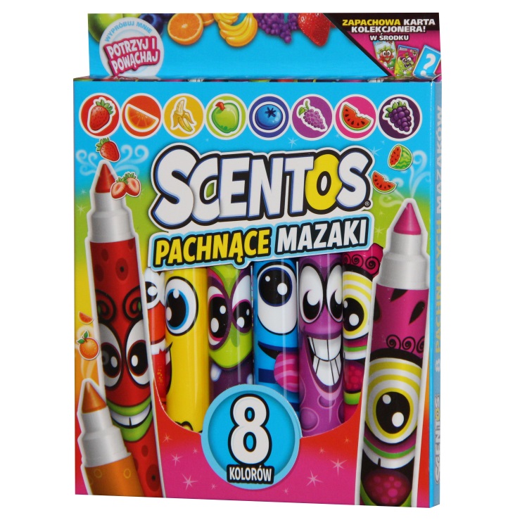 FLAMASTRY SCENTOS MAZAKI PACHNĄCE OWOCOWE PISAKI