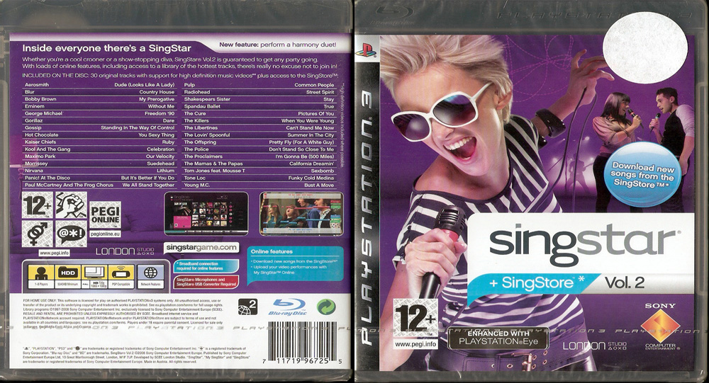  SingStar Vol.2 Software PS3 : Video Games
