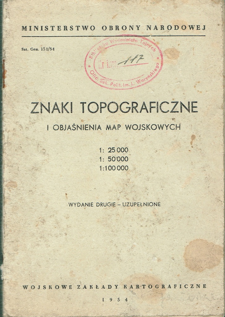 Znaki topograficzne i objaśnienia map wojskowych B