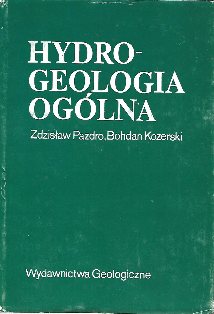 Pazdro Kozerski - HYDROGEOLOGIA OGÓLNA