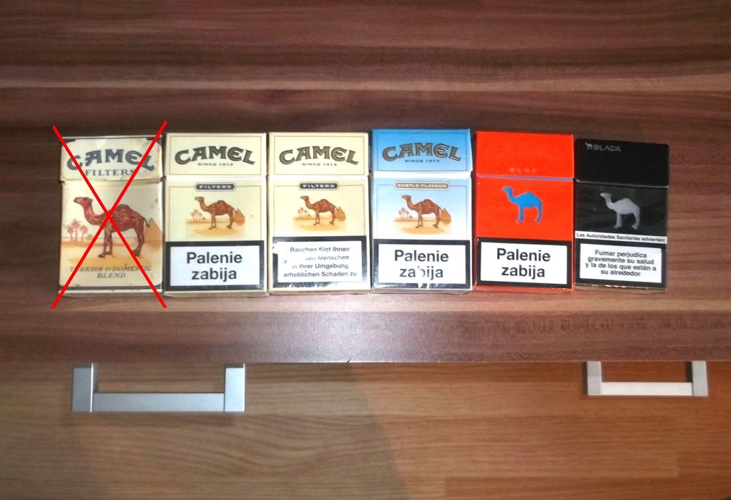 Papierosy Camel - kolekcja 5 otwartych paczek