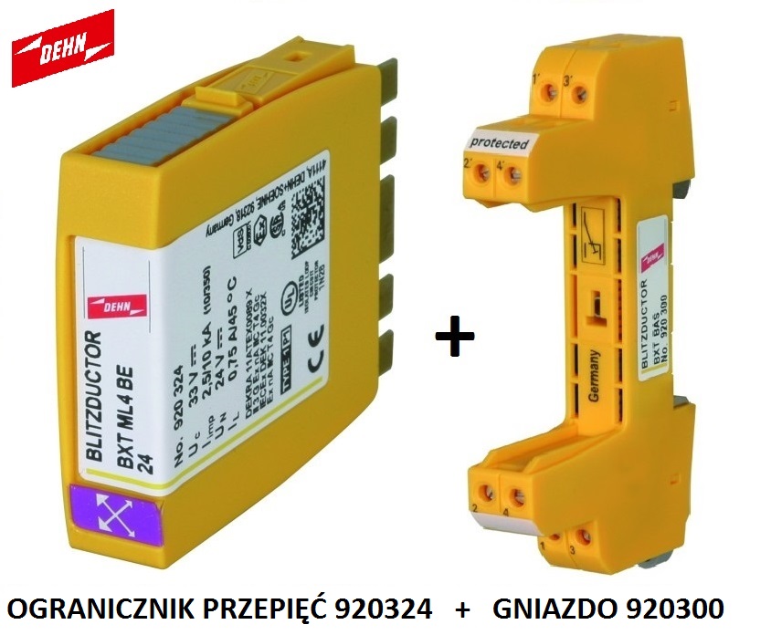 DEHN OGRANICZNIK PRZEPIĘĆ 920324 + GNIAZDO 920300