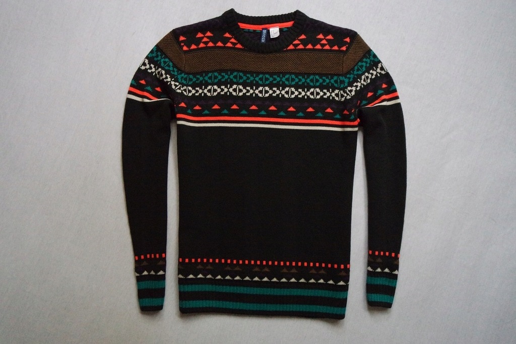 DIVIDED H&amp;M sweter sweterek czarny WEŁNA_____M