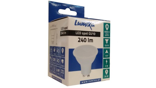Lumixa Żarówka LED 3W GU10 Ciepła Biała