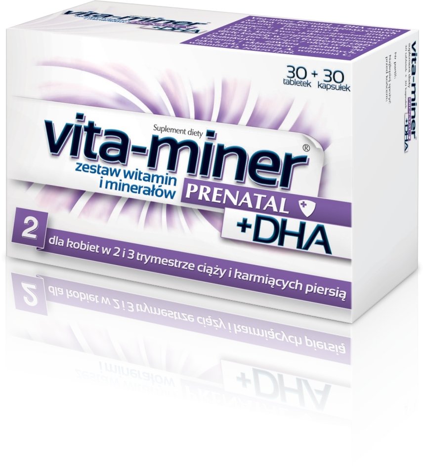 VITA-MINER Prenatal +DHA 30tab+30kaps