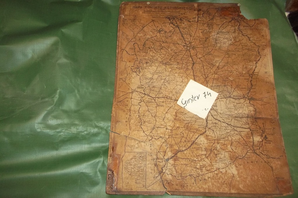 Kępno 1945 -Mapa Powiat Kępiński Michał Kalinowski