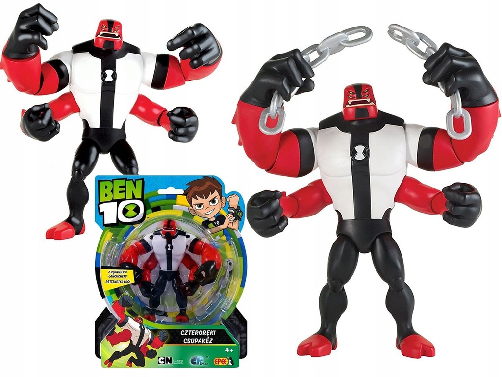 FIGURKA BEN 10 CZTERORĘKI Z ŁAŃCUCHEM 13cm Epee