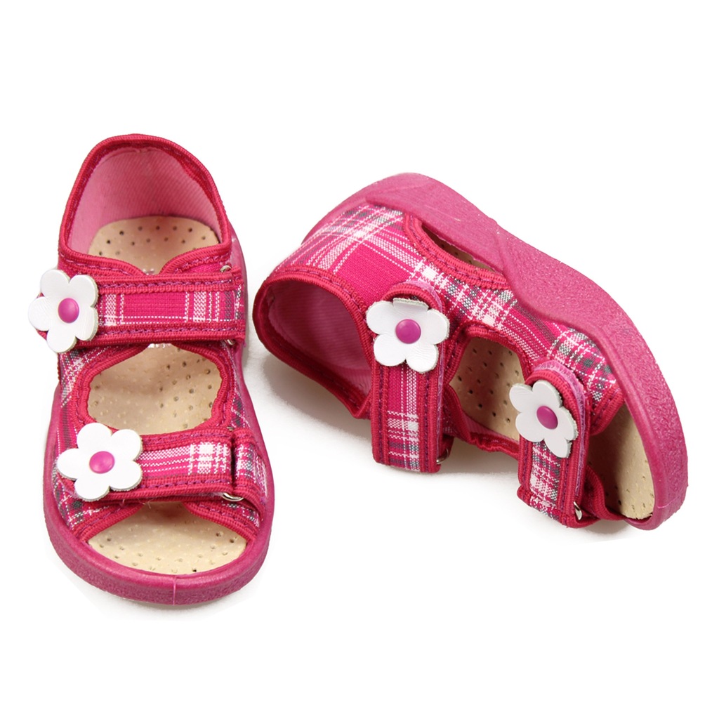 Lekkie różowe sandały na rzepy Kornecki r25 16,5cm