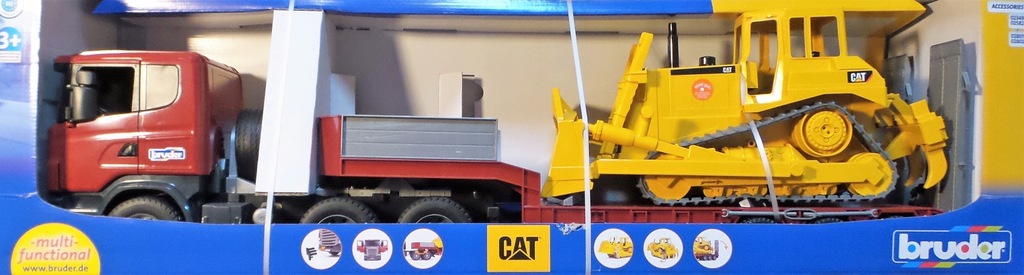 Scania z buldożerem CAT BRUDER 03555 (B0024)