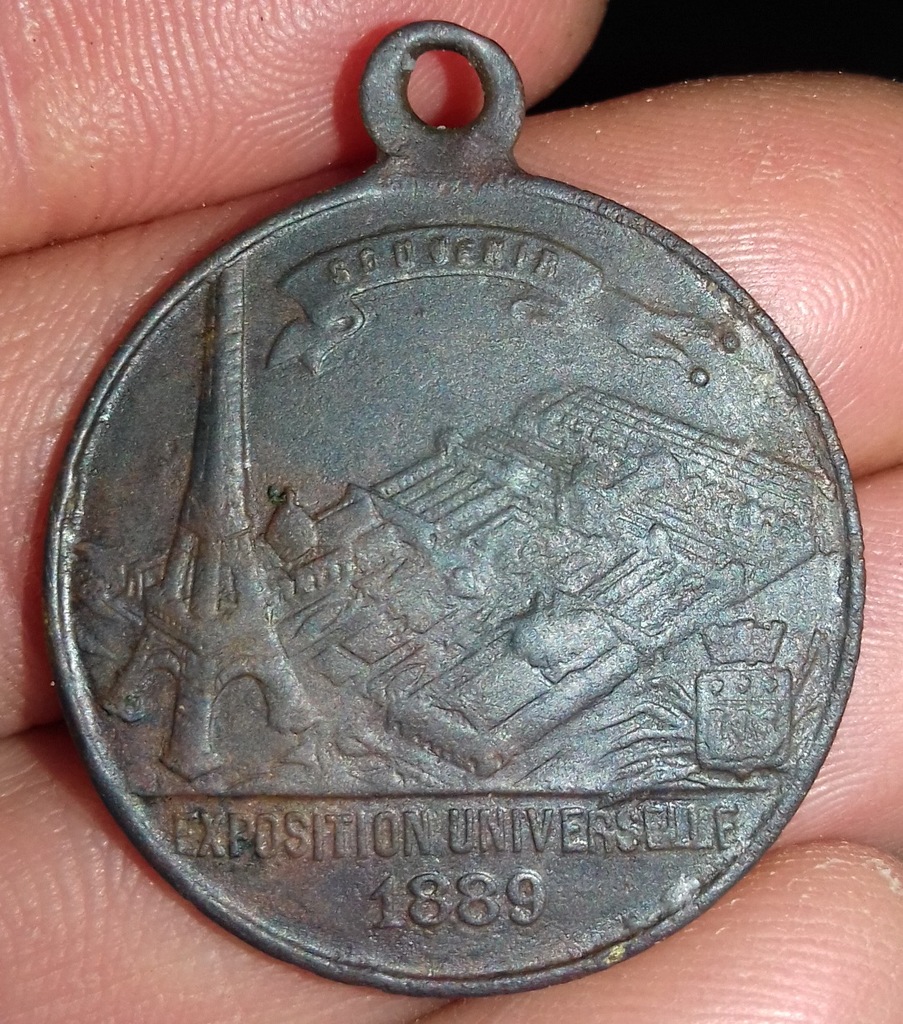 Przedwojenny medal 1889 Wystawa światowa Bastylia