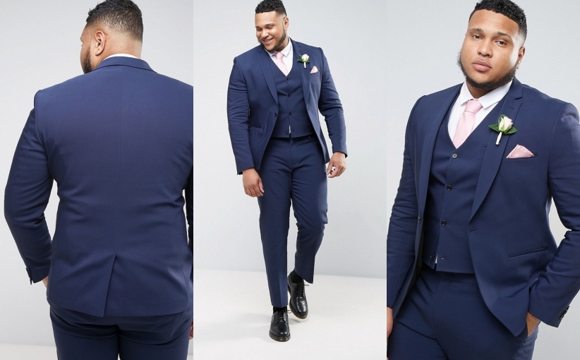 P5C202*PLUS SIZE MARYNARKA MĘSKA GRANATOWA 58 H04