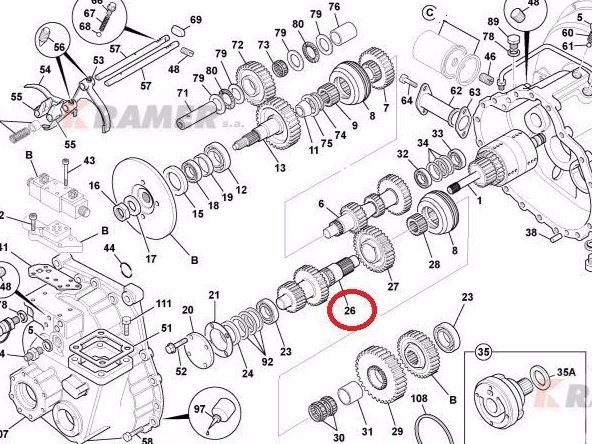 Кпп jcb 4cx схема