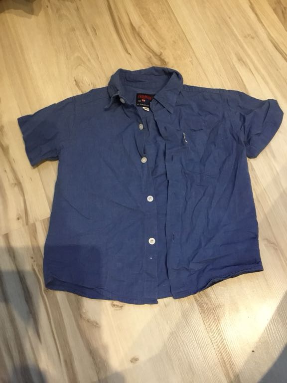Niebieska dziecięca sportowa koszula r.110 cm