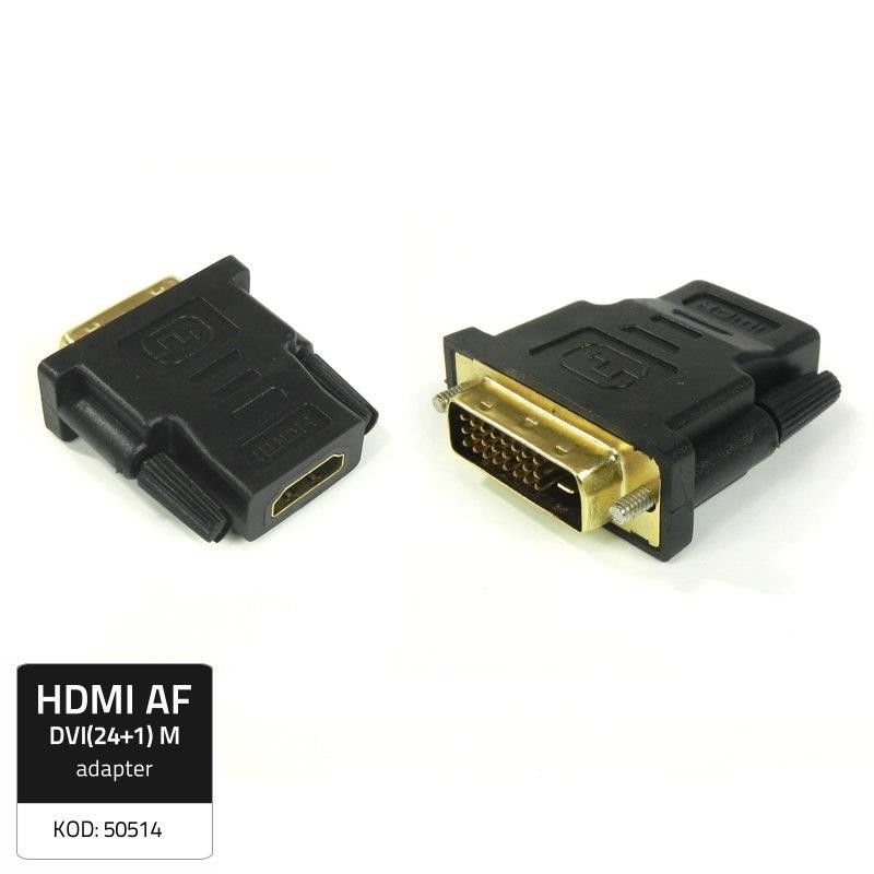 Qoltec Przejściówka HDMI żeńska/ DVI (24+1) męska