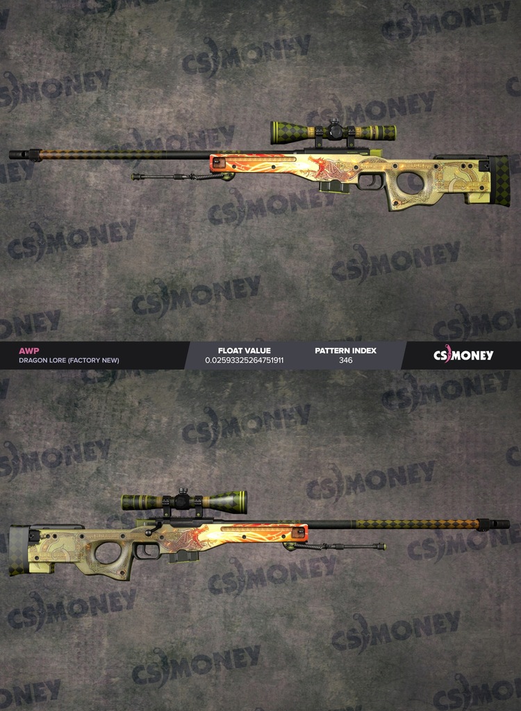 AWP Dragon Lore FN, Fabrycznie Nowy, skin do cs:go