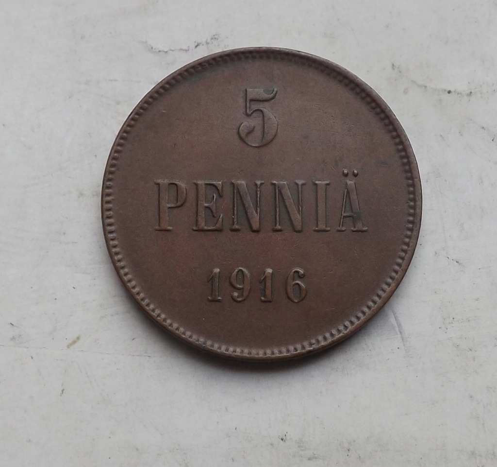 5 PENNIA 1916 FINLANDIA