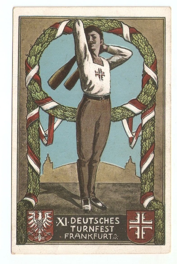 Pocztówka: Deutsches Turnfest - 1908 r -3