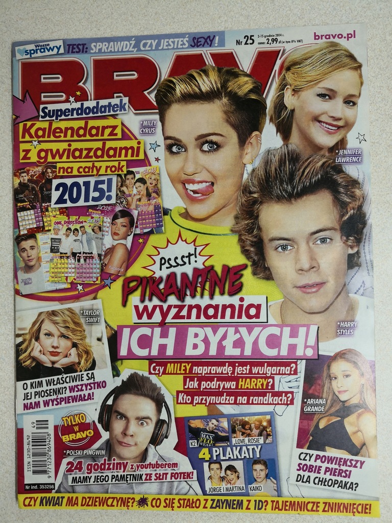 BRAVO NR 25/2014 - MILEY CYRUS / HARRY STYLES !!!!