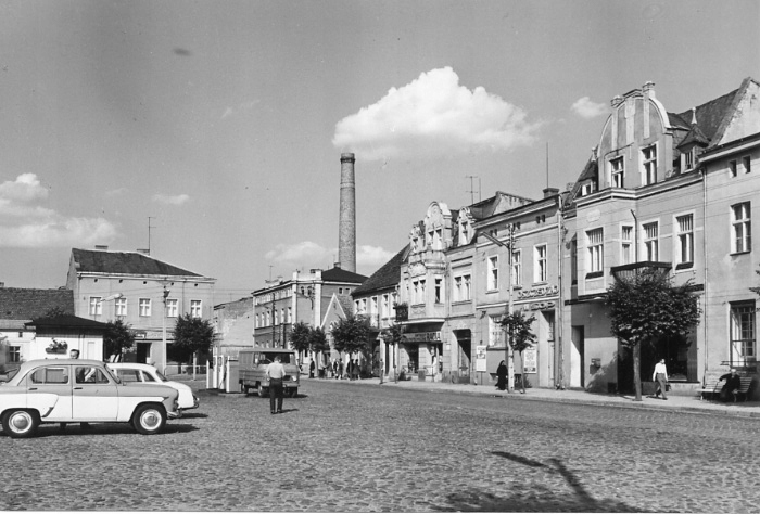 fotografia 60. XX w. Stęszew rynek powiat Poznań