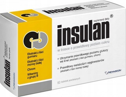 INSULAN prawidłowy poziom cukru 60 tabl. APTEKA