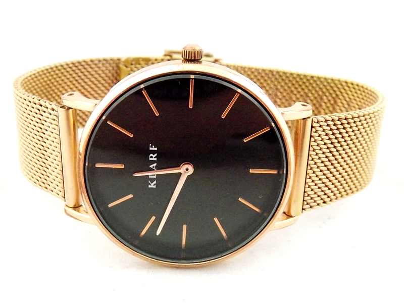 STYLOWY ZEGAREK DAMSKI KLARF BRANSOLETA MESH
