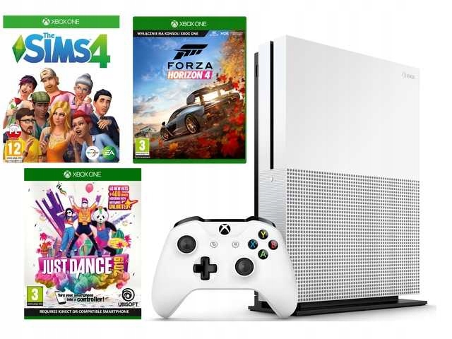 Konsola MICROSOFT Xbox One S 1TB +Forza 4 +Sims 4