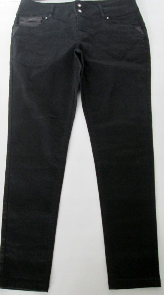 Spodnie jeansy czarne eleganckie zwęż. Bonprix r44