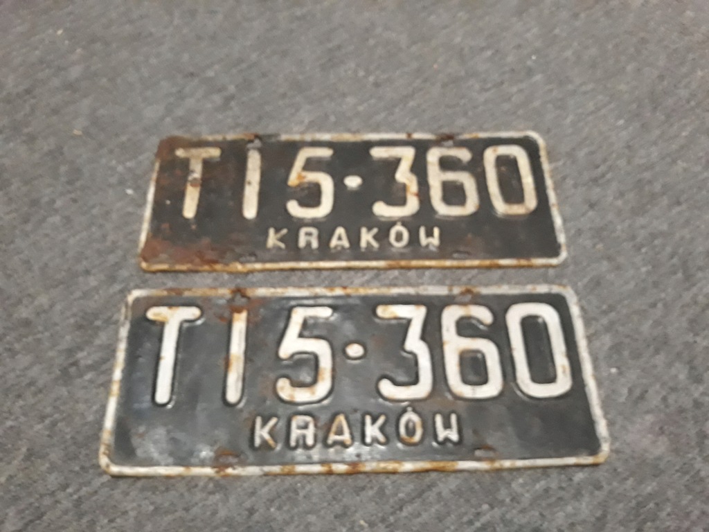 Stare Tablice Rejestracyjne Krakow Unikat 7731727132 Oficjalne Archiwum Allegro